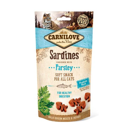 CARNILOVE CAT SOFT SNACK SARDINE E PREZZEMOLO 50 GR