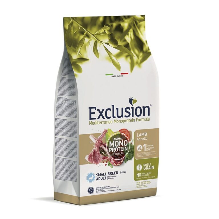 EXCLUSION MEDITERRANEO MINI ADULT AGNELLO 7 KG