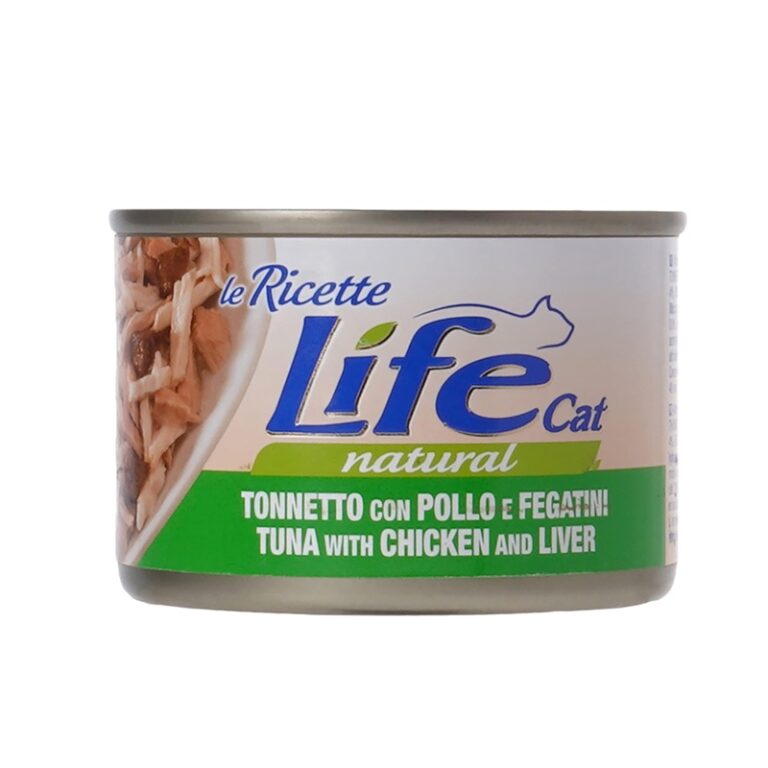 LIFE CAT NATURAL TONNO CON POLLO E FEGATINI 150 GR