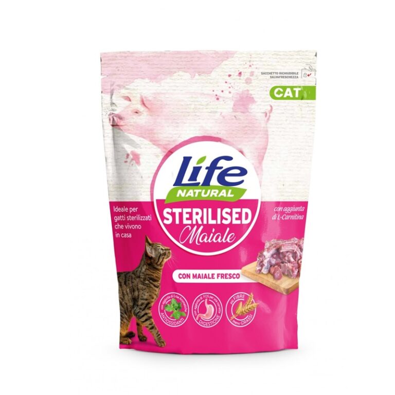 LIFE CAT SECCO STERILIZED MAIALE 800 GR