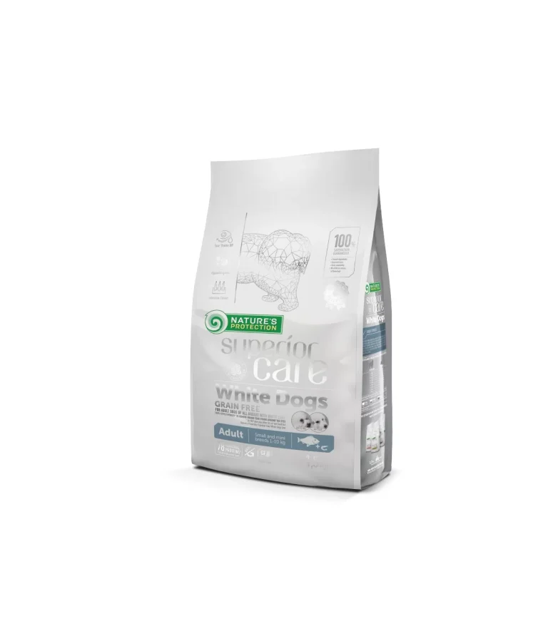 NATURE'S PROTECTION WHITE DOG ADULT SMALL PESCE 1,5 KG