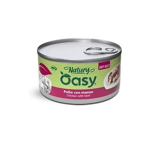 OASY NATURY GATTO SOFT JELLY POLLO CON MANZO 85 GR